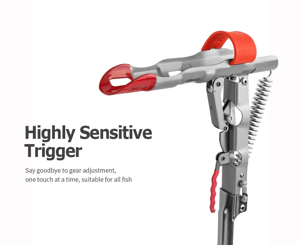 Soporte automático para caña de pescar de acero inoxidable – con resorte y sensibilidad ajustable