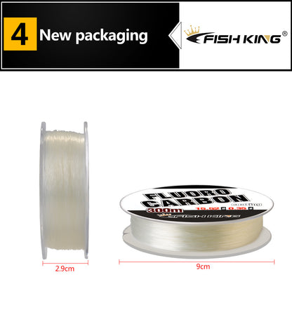 Línea de pesca de nailon con recubrimiento fluorocarbonado – alta resistencia 300 m