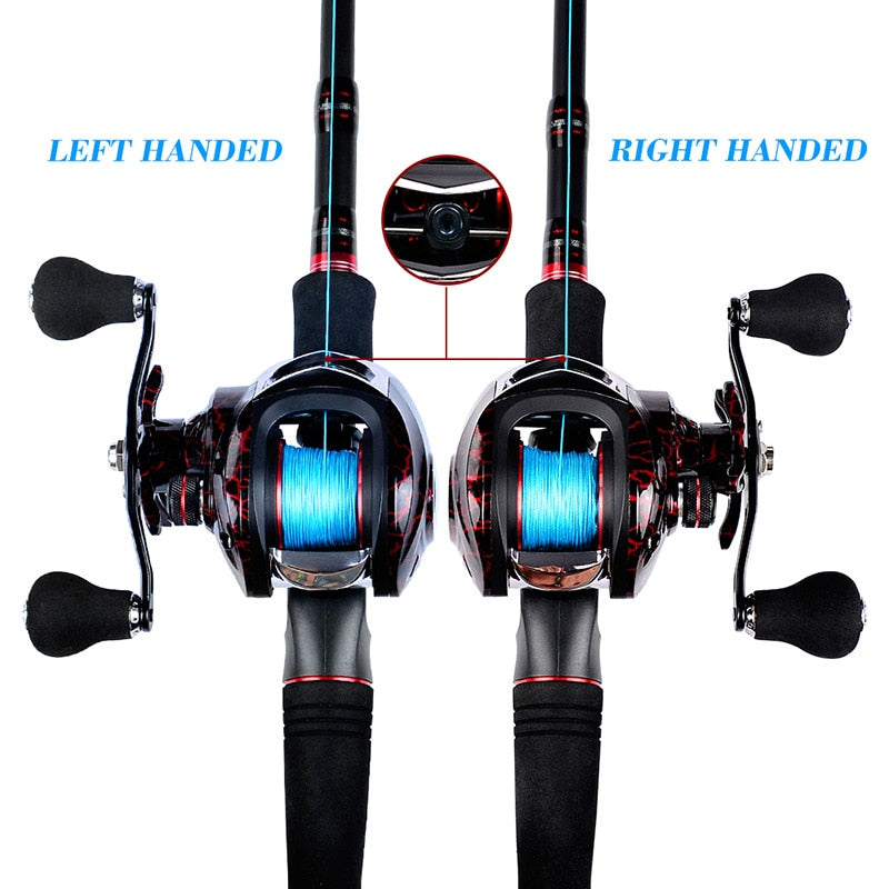 Carrete de pesca profesional 18+1BB con freno magnético y relación 7.1:1