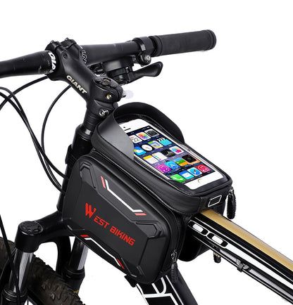 Bolsa impermeable para bicicleta WEST BIKING – Con pantalla táctil TPU y diseño rígido