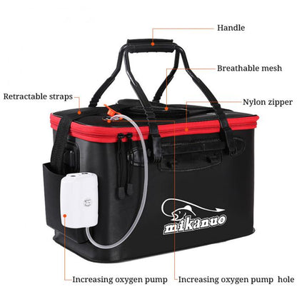 Bolsa de pesca plegable EVA impermeable – caja viva portátil para peces