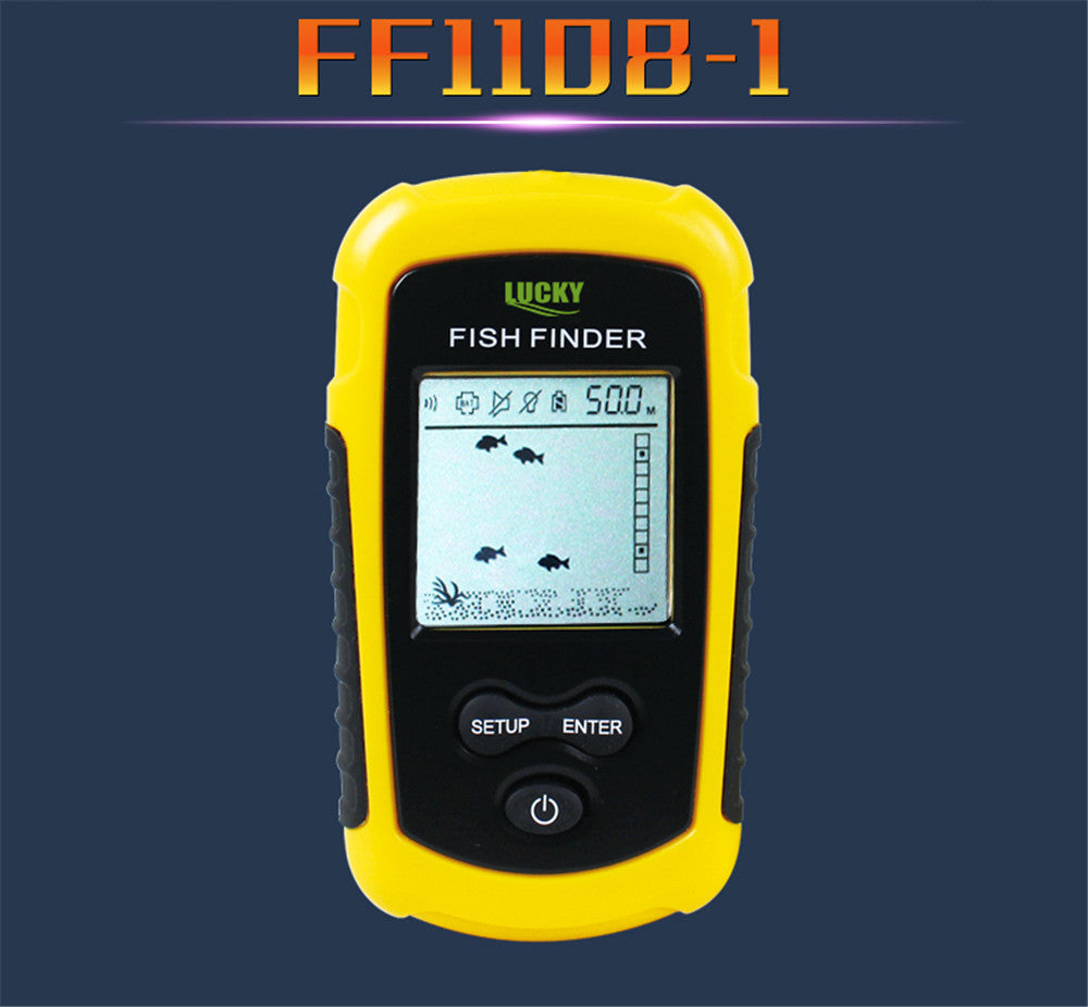Detector de peces profesional Lucky FF1108-1 – sonar portátil con pantalla LED y alarma