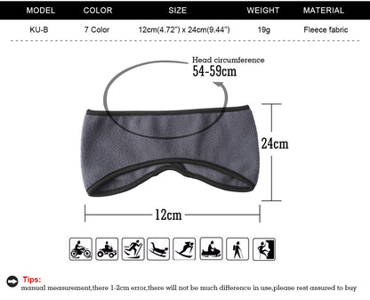 Cinta deportiva térmica unisex – Banda elástica con forro polar para running, fitness y yoga