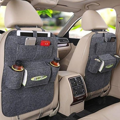 Organizador Multifuncional para Asiento de Coche – Cuero Sintético Impermeable y Bolsillos Múltiples