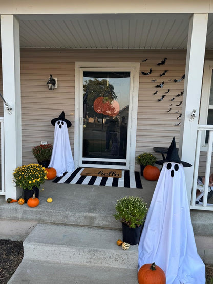 Fantasma Decorativo Exterior – Adorno Inflable y Luminoso para Jardín o Porche