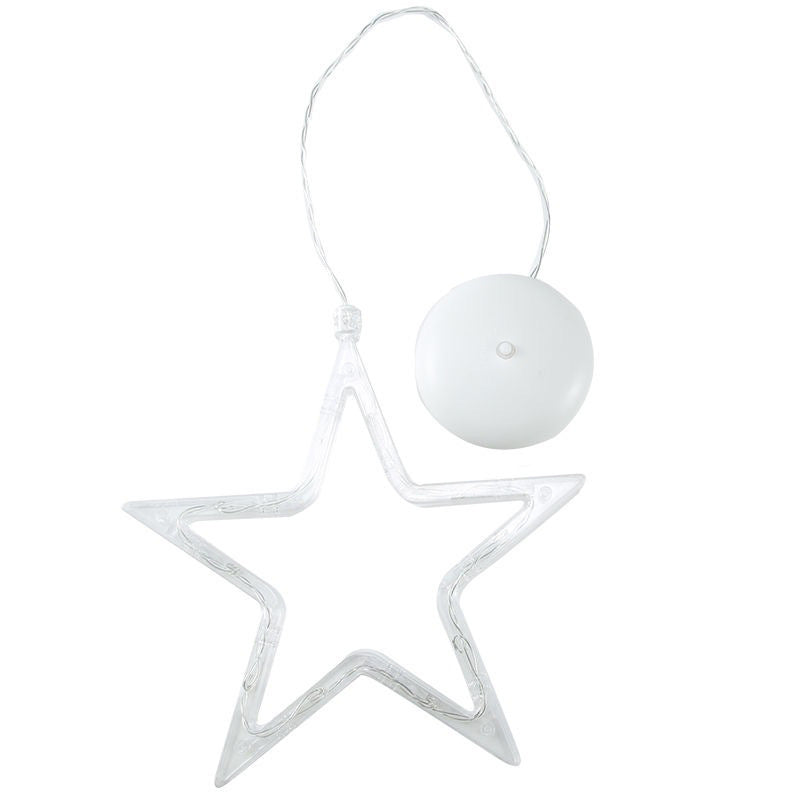 lámpara LED navideña de ventosa con luz cálida y diseño decorativo para ventanas y superficies lisas de 70 cm