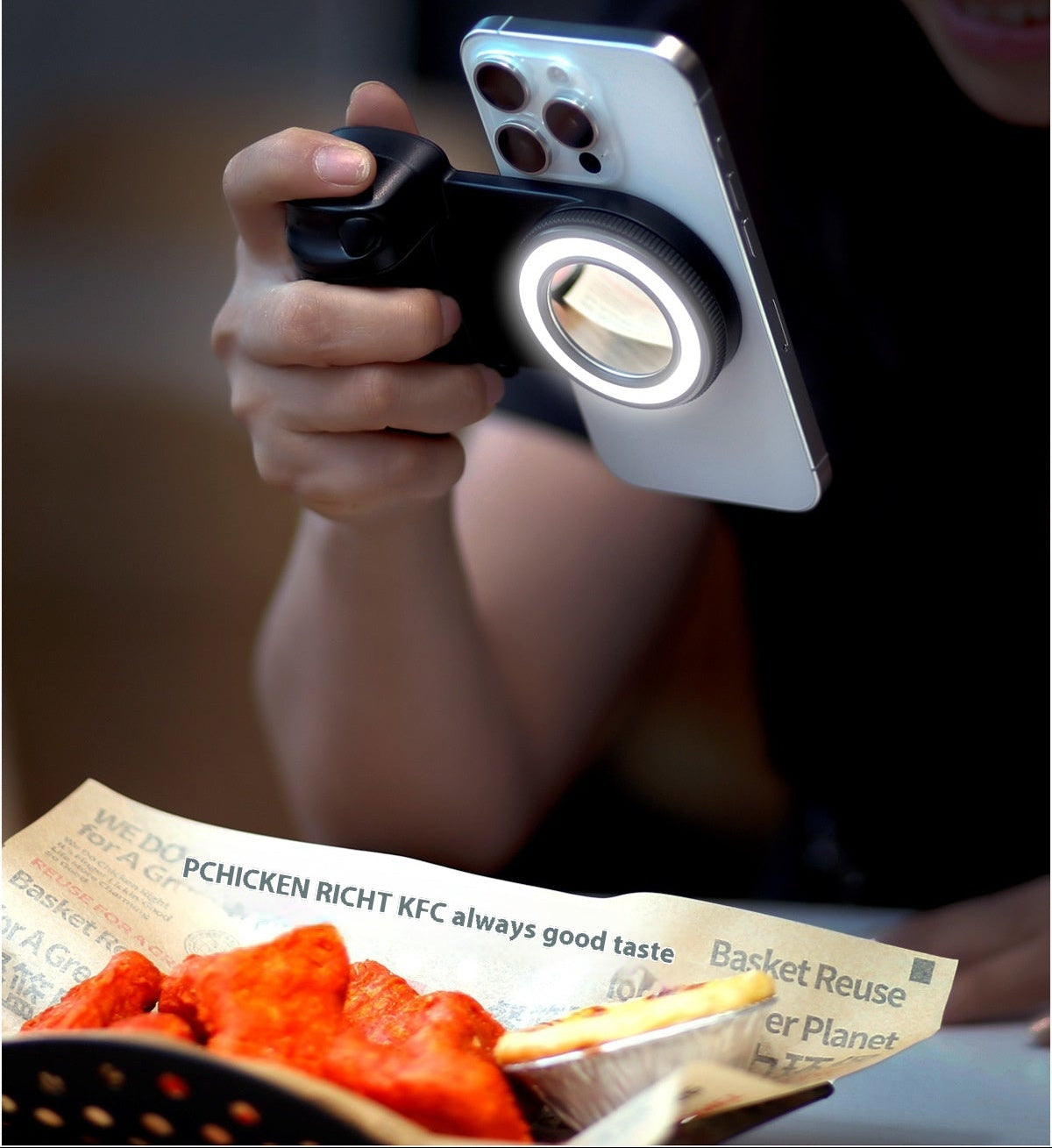 Luz de Relleno Portátil con Bluetooth para Móvil y Conexión Magnética