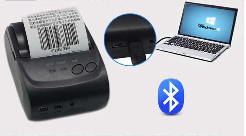 Mini Impresora Portátil Térmica con Conexión Bluetooth Compatible con iOS, Android y Windows