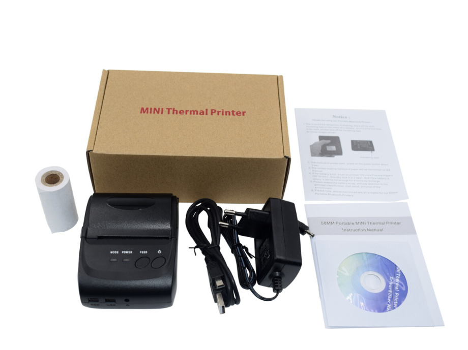 Mini Impresora Portátil Térmica con Conexión Bluetooth Compatible con iOS, Android y Windows