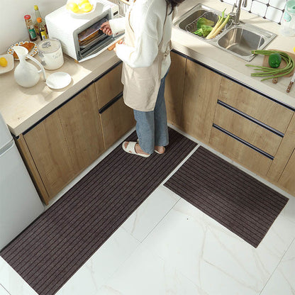 Alfombra de cocina antideslizante — Diseño de 7 franjas en PVC lavable
