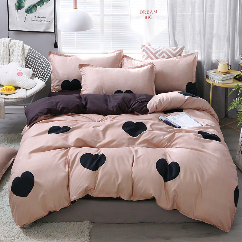 Juego de Cama de Algodón Aloe – Set 4 Piezas con Diseño Floral Moderno