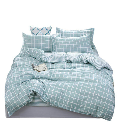Juego de Cama de Algodón Aloe – Set 4 Piezas con Diseño Floral Moderno