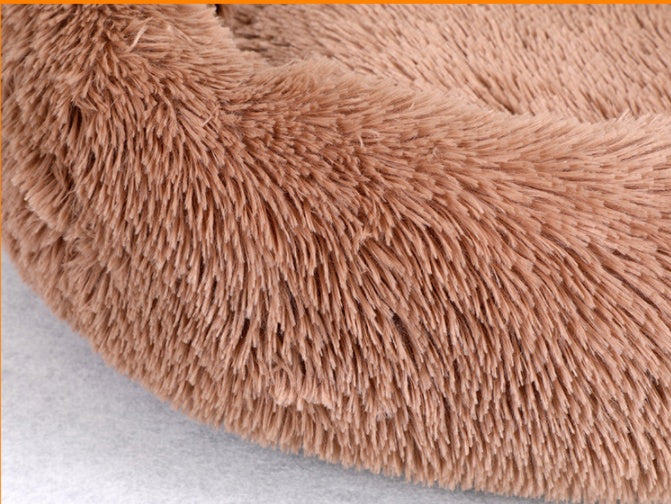 Cama redonda de felpa para perros — Suave, cálida y disponible hasta talla 6XL