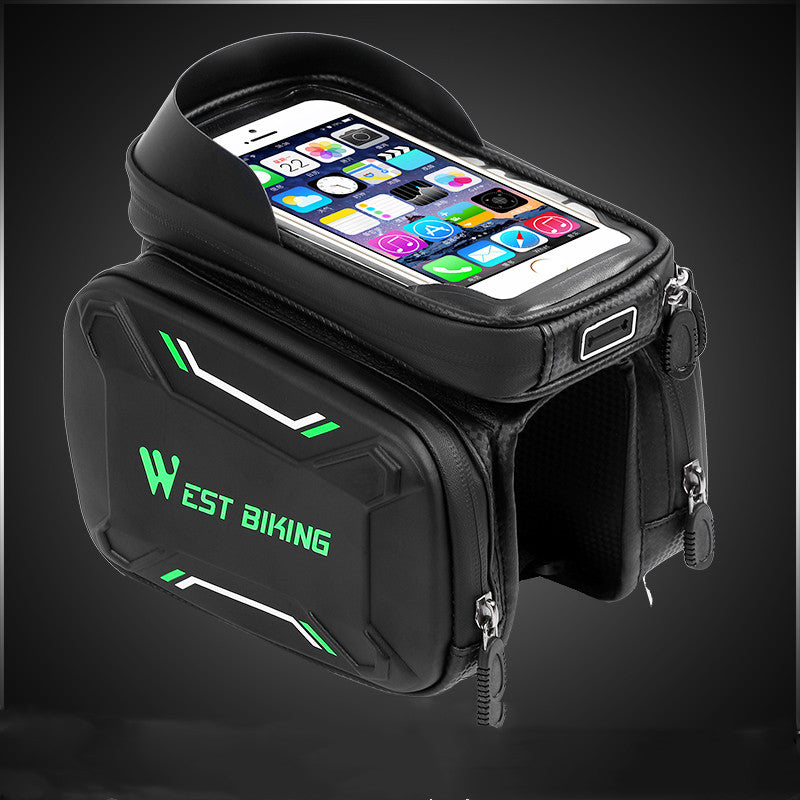 Bolsa impermeable para bicicleta WEST BIKING – Con pantalla táctil TPU y diseño rígido