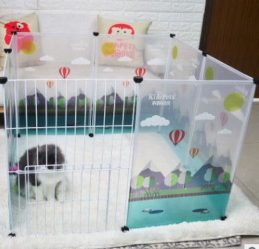Valla transparente para mascotas – Corral modular seguro y fácil de montar para perros y gatos pequeños