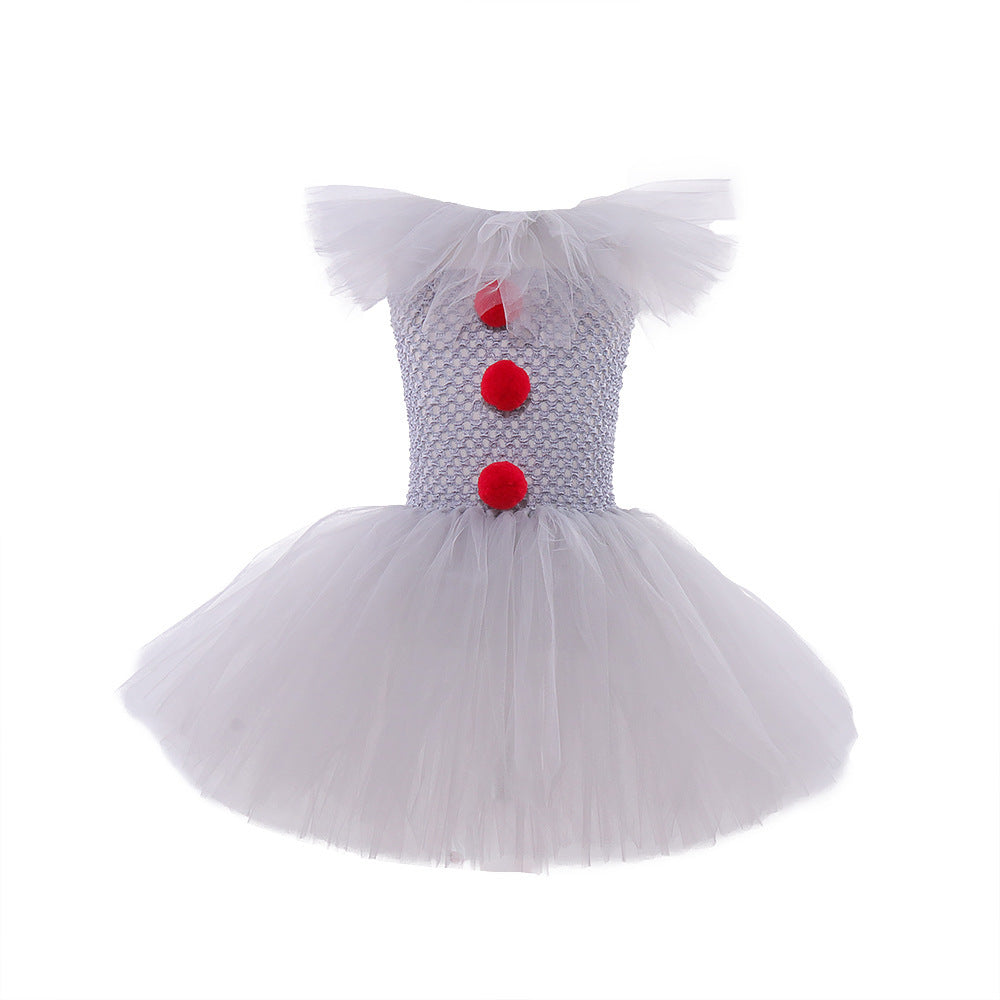 Disfraz de Princesa Infantil con Malla – Vestido, Guantes y Diadema