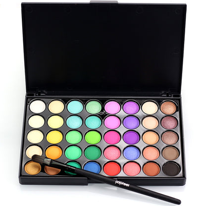 Paleta de Sombras de Ojos 40 Colores Waterproof y de Larga Duración