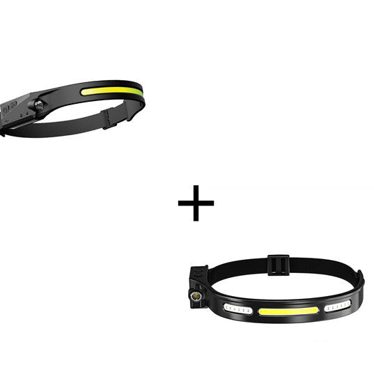 Linterna frontal LED COB con sensor de movimiento – Recargable e impermeable