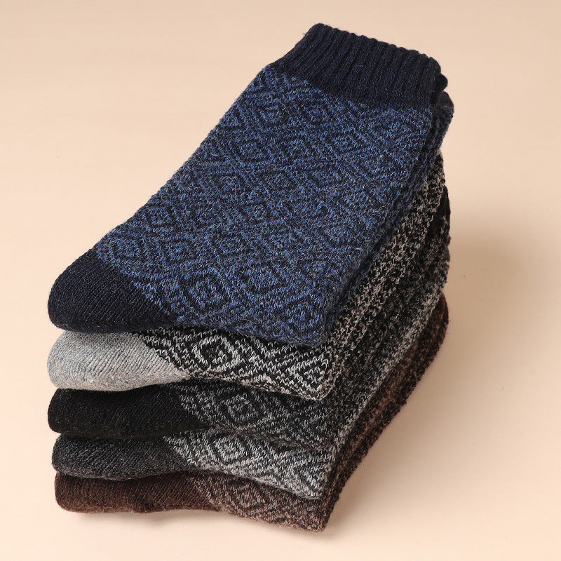 Calcetines retro de invierno para hombre – Pack de 5 o 10 pares estilo vintage