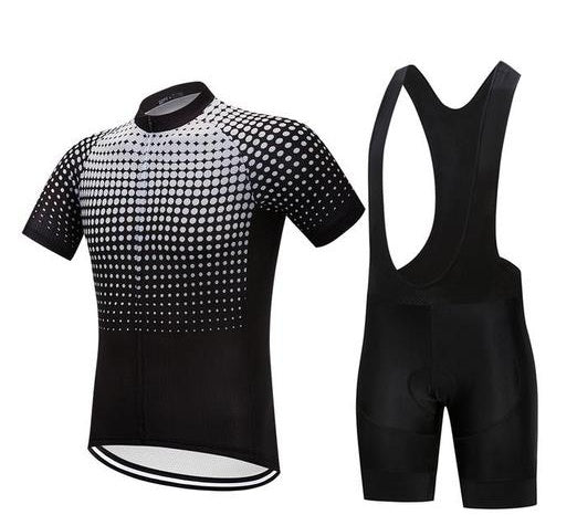 Conjunto de ciclismo térmico WhiteDots – Tejido técnico transpirable y de alto rendimiento