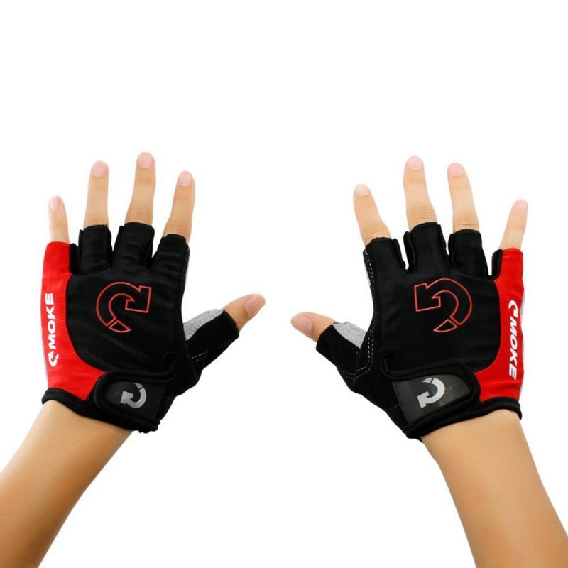 Guantes de ciclismo cortos antideslizantes – Transpirables con acolchado ergonómico