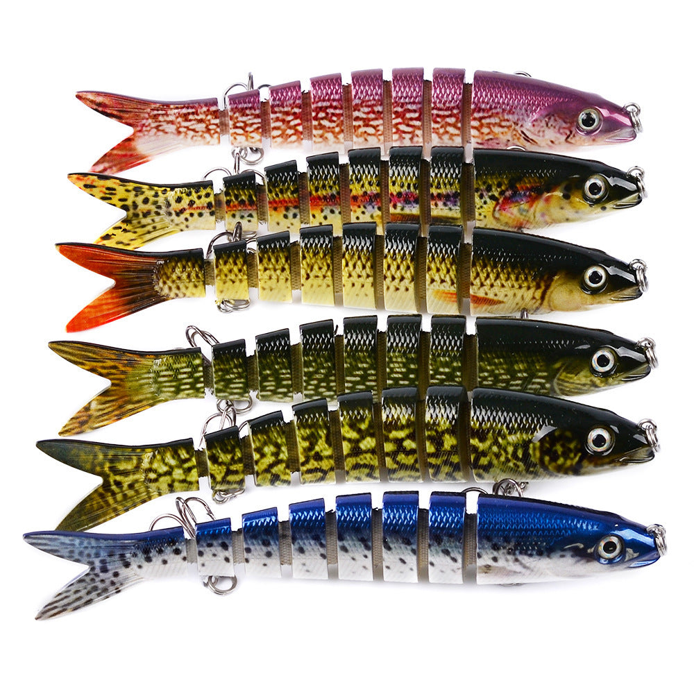 Señuelo artificial articulado multi-segmento – diseño realista para pesca de lucio y carpa