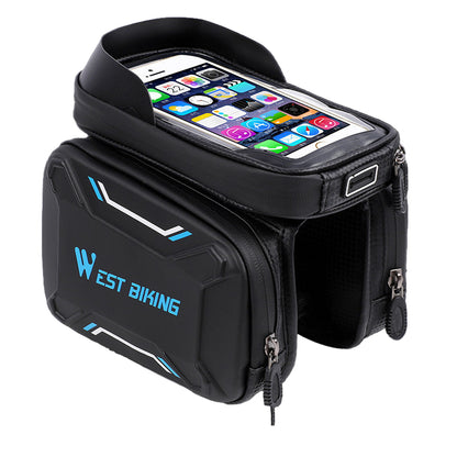 Bolsa impermeable para bicicleta WEST BIKING – Con pantalla táctil TPU y diseño rígido