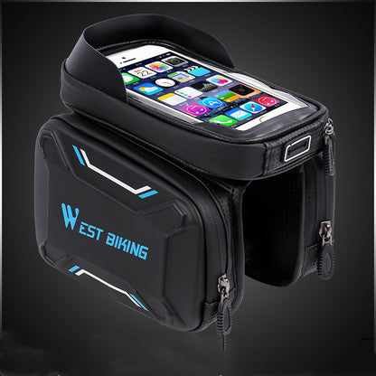 Bolsa impermeable para bicicleta WEST BIKING – Con pantalla táctil TPU y diseño rígido