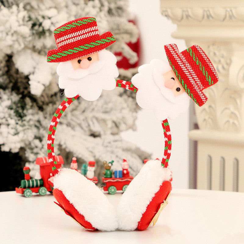Diadema navideña con orejeras en diseños de Papá Noel, reno, muñeco de nieve y osito apta para adultos y niños
