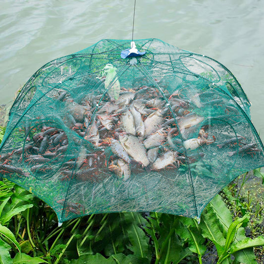🦞 Red Trampa Automática de Pesca Plegable – 4 a 20 Agujeros 🎣✨ | Nylon Reforzado y Zíper de Extracción | Tendencia 2026