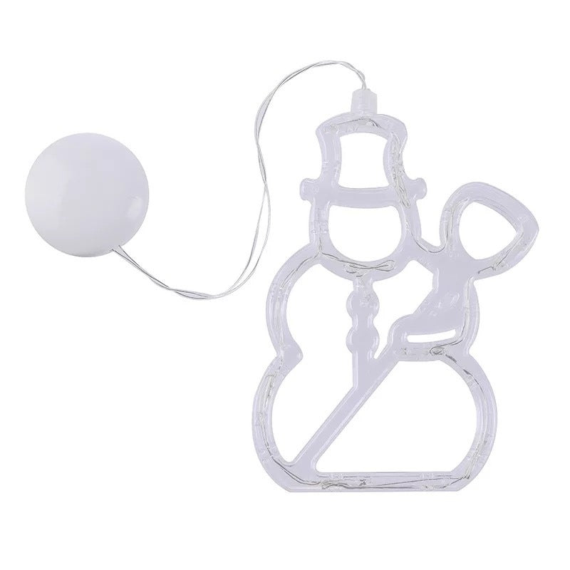 lámpara LED navideña de ventosa con luz cálida y diseño decorativo para ventanas y superficies lisas de 70 cm