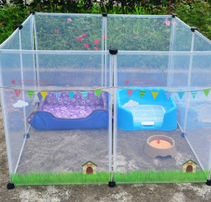 Valla transparente para mascotas – Corral modular seguro y fácil de montar para perros y gatos pequeños