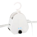 Secador eléctrico portátil de 350W con estructura plegable, modos de aire caliente y frío, temporizador digital y capacidad de 5–10 kg para secado rápido de ropa en espacios reducidos o viajes.