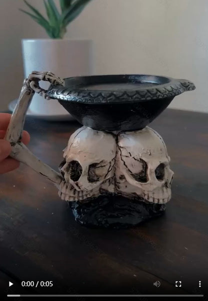 Bandeja Decorativa con Tres Fantasmas – Portavelas de Resina para Halloween