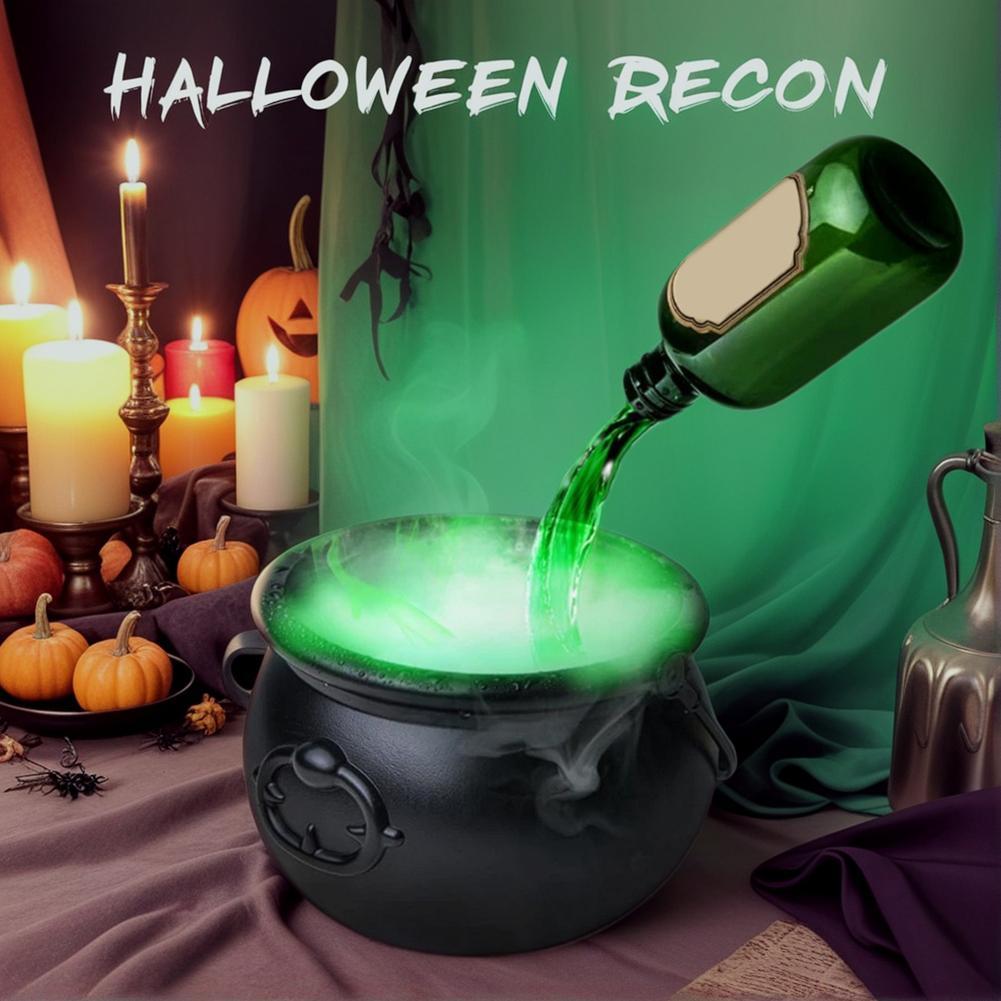 Caldero Mágico con Luz y Niebla – Decoración Interactiva de Halloween