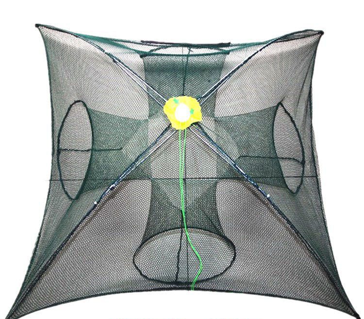 Red trampa automática de pesca plegable – nylon reforzado con cierre superior
