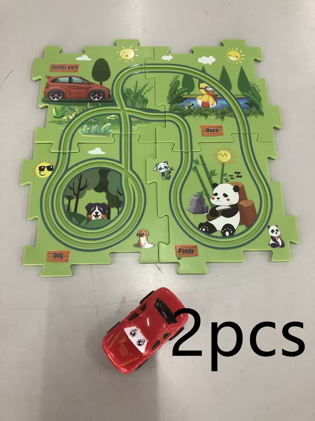 Pista Eléctrica de Puzzle para Niños – Coche Automático DIY Creativo