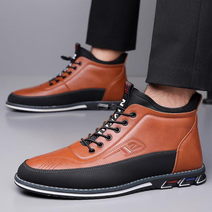 Zapatos de hombre estilo business — Diseño casual con cadena decorativa y forro cálido