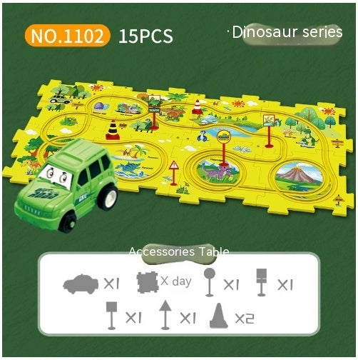 🚂🧩 Pista Eléctrica de Puzzle para Niños – DIY Creativo + Coche Automático – Tendencia 2026 ⚡👧👦