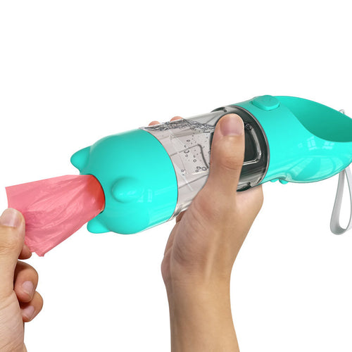 Botella de agua multifuncional para perros – Portátil, ligera y a prueba de fugas