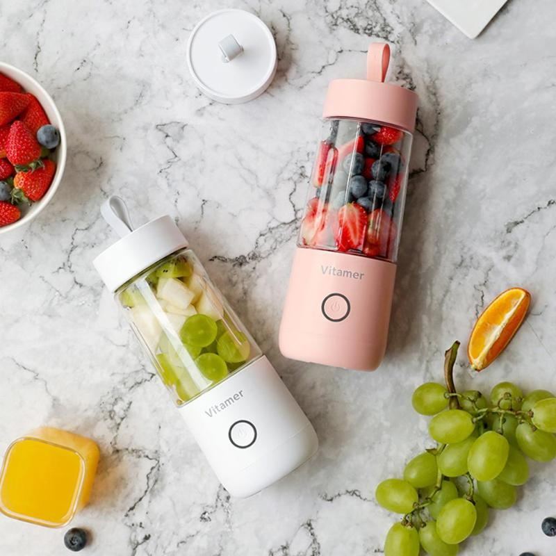 Licuadora Portátil USB 350 ml – Recargable y Compacta para Smoothies y Batidos