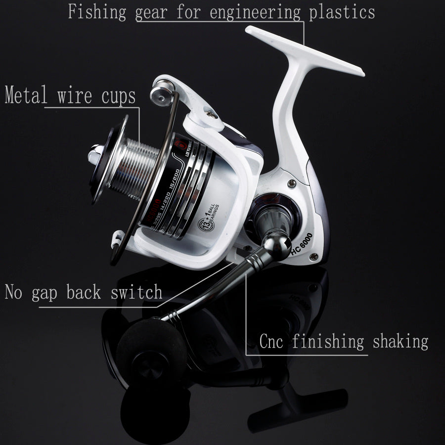 Carrete de pesca profesional de alta precisión – cuerpo metálico y manivela intercambiable