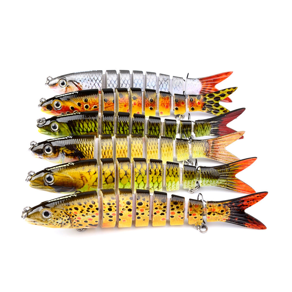 Señuelo artificial articulado multi-segmento – diseño realista para pesca de lucio y carpa