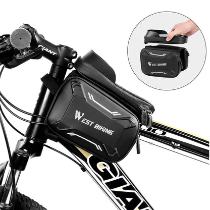 Bolsa impermeable para bicicleta WEST BIKING – Con pantalla táctil TPU y diseño rígido
