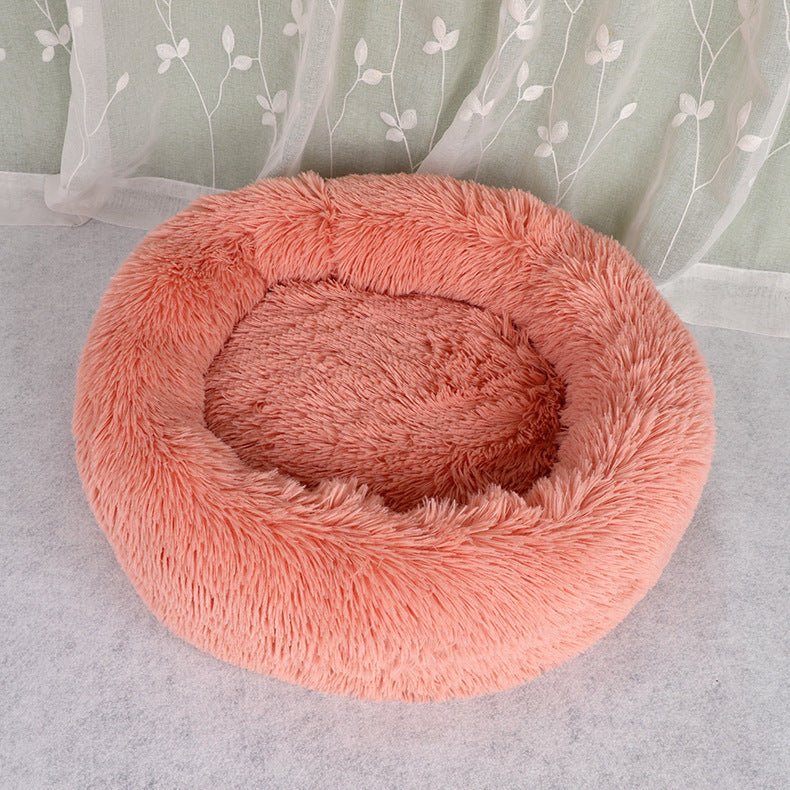 Cama redonda de felpa para perros — Suave, cálida y disponible hasta talla 6XL