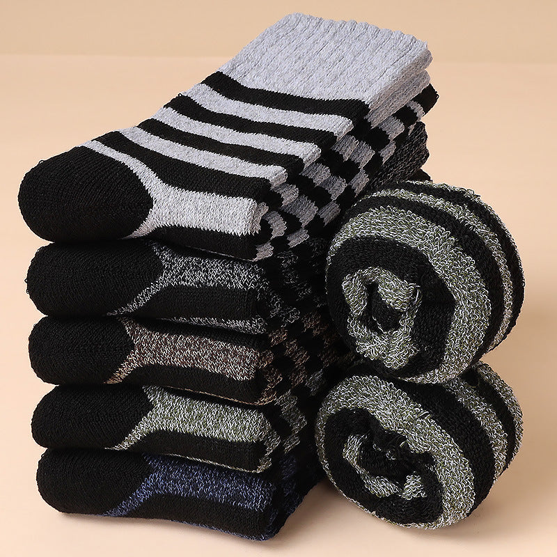 Calcetines retro de invierno para hombre – Pack de 5 o 10 pares estilo vintage
