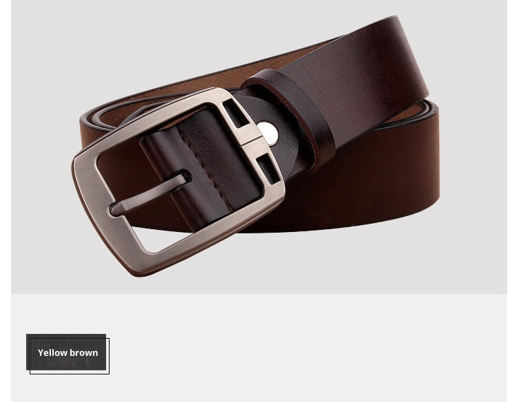 Cinturón de cuero genuino para hombre – estilo retro y elegante