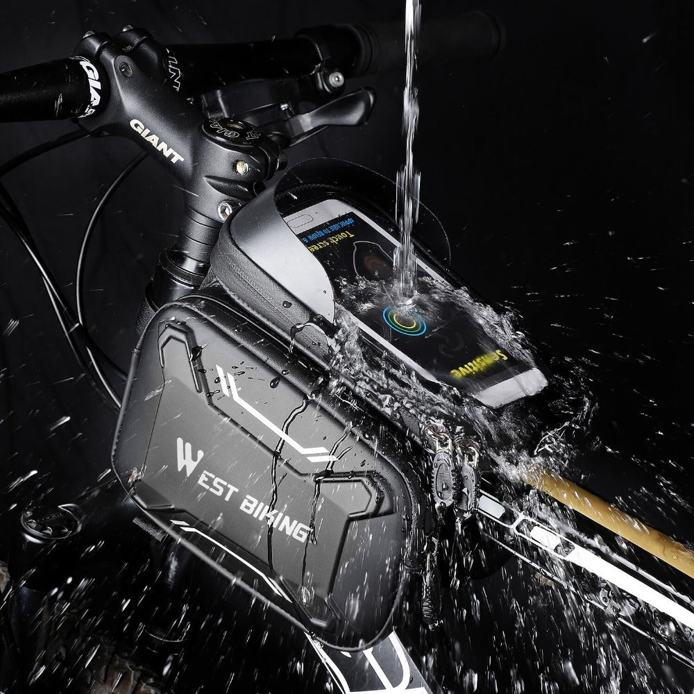Bolsa impermeable para bicicleta WEST BIKING – Con pantalla táctil TPU y diseño rígido