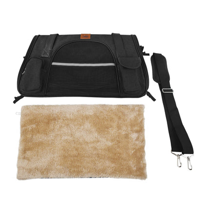 Asiento transportín para perros – Tela Oxford resistente y diseño seguro para coche