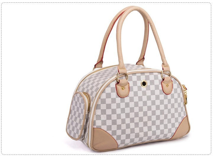 Bolso de viaje para mascotas – Material PU sintético, ligero y elegante para perros y gatos pequeños